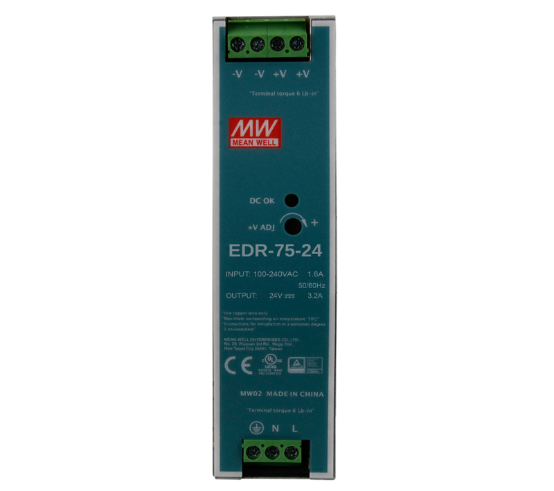 Mean Well Alimentatore da guida din 24V DC 75W