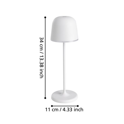 Mannera Bianco Lampada ricaricabile da tavolo IP54