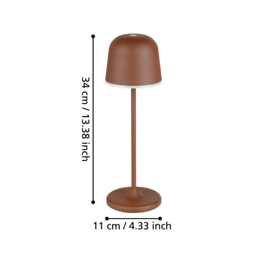 Mannera Corten Lampada ricaricabile da tavolo IP54