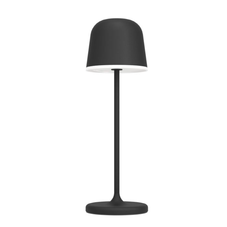 Mannera Nero Lampada ricaricabile da tavolo IP54