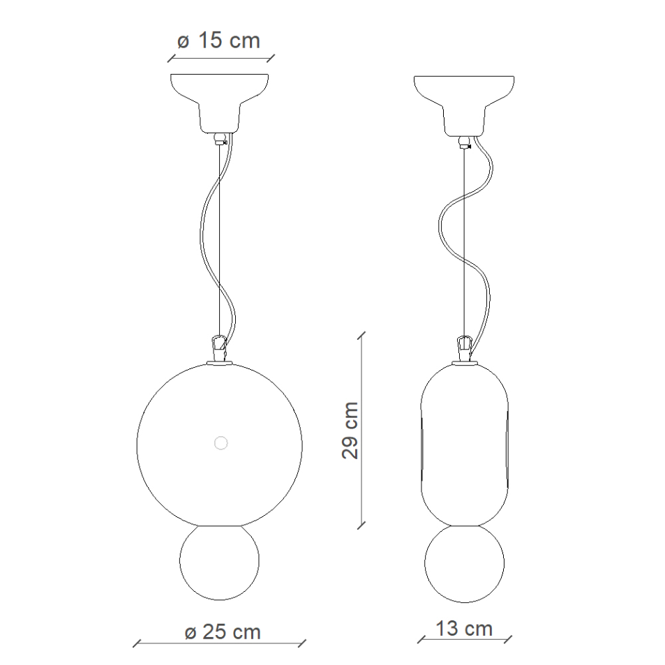 Bumbum C2751 lampadario sospensione ceramica decorata giallo