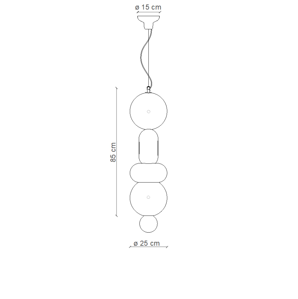 Bumbum C2764 lampadario sospensione ceramica decorata verde turchese grigio turchese