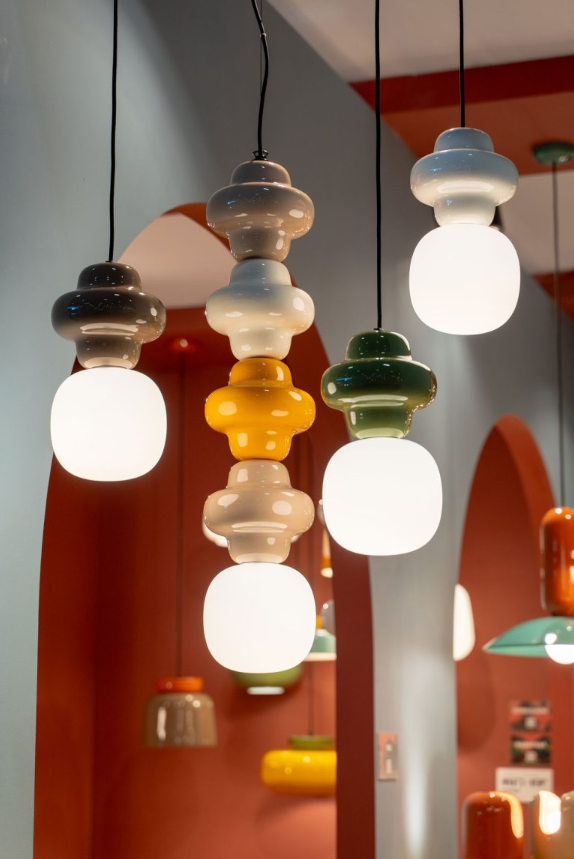 Copacabana C2682 lampadario sospensione ceramica decorata verde