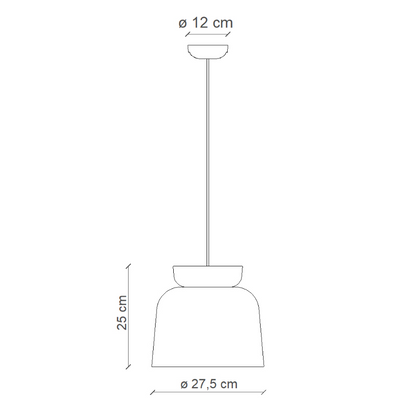 Corcovado C2744 lampadario sospensione ceramica azzurro arancio