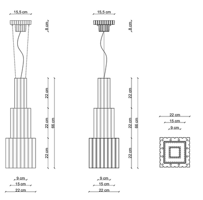 Metra C2831 lampadario sospensione ceramica decorata