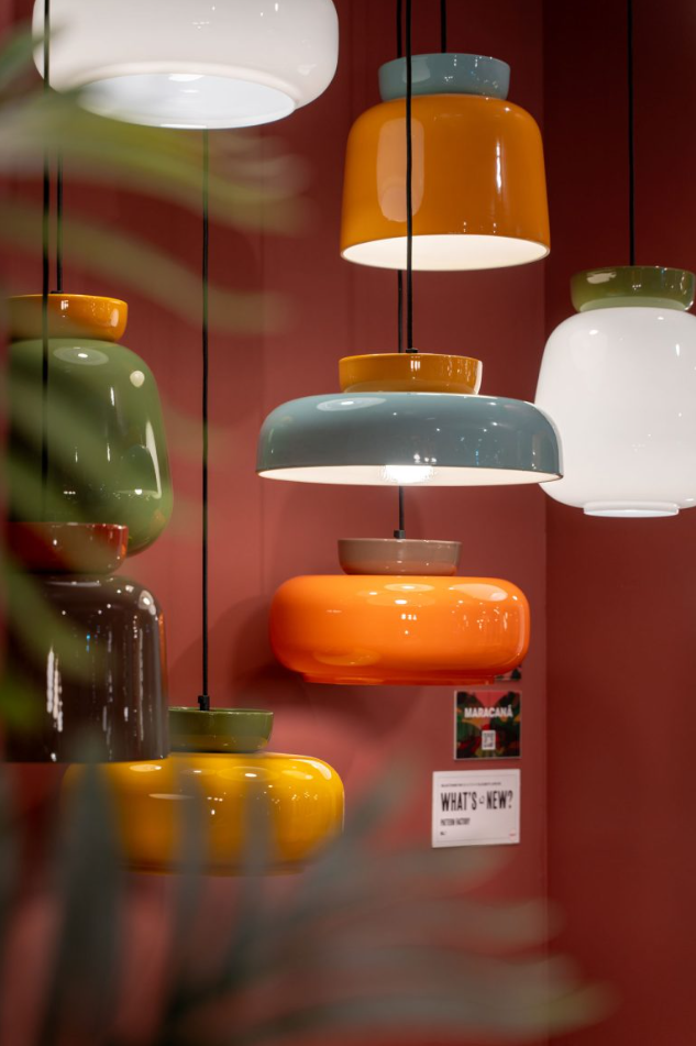 Maracanà C2745 lampadario sospensione ceramica arancio azzurro