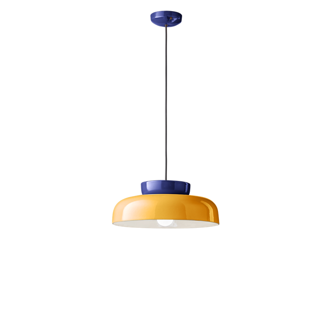 Maracanà C2745 lampadario sospensione ceramica blu giallo