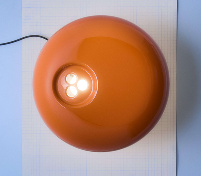 Snoopy Lampada da tavolo in marmo vetro arancio