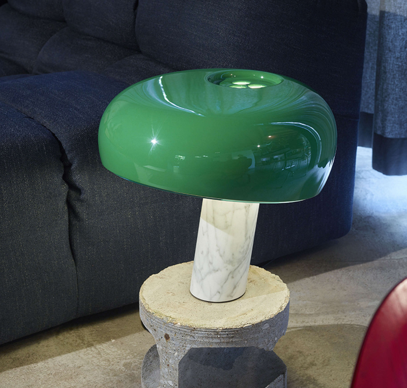 Snoopy Lampada da tavolo in marmo vetro verde
