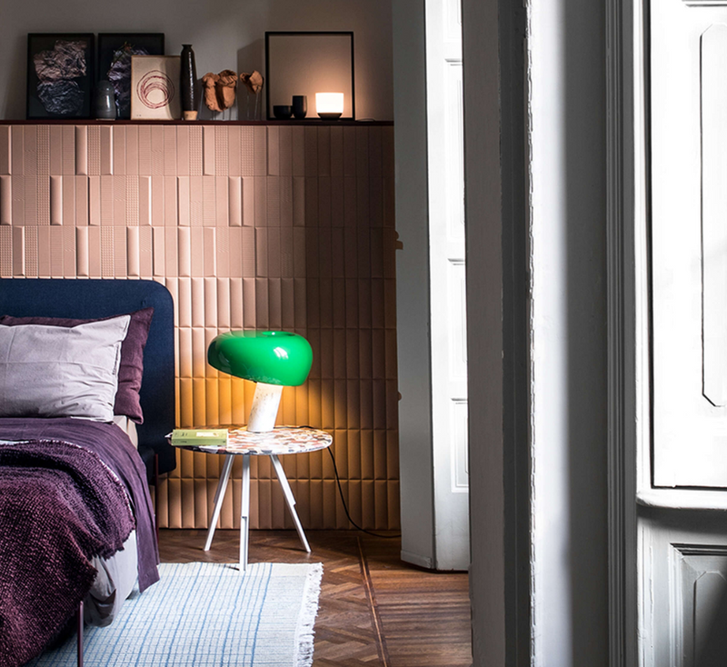 Snoopy Lampada da tavolo in marmo vetro verde