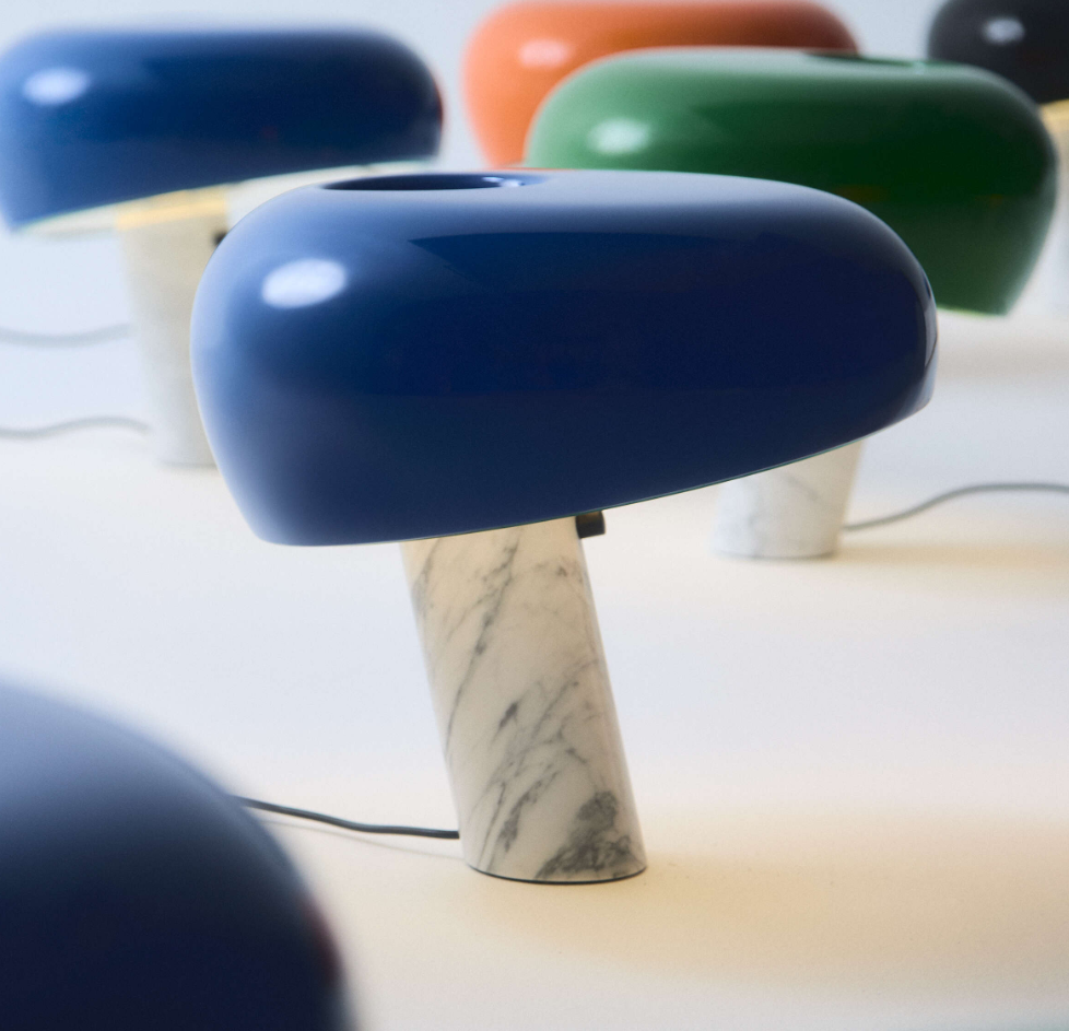 Snoopy Lampada da tavolo in marmo vetro blu