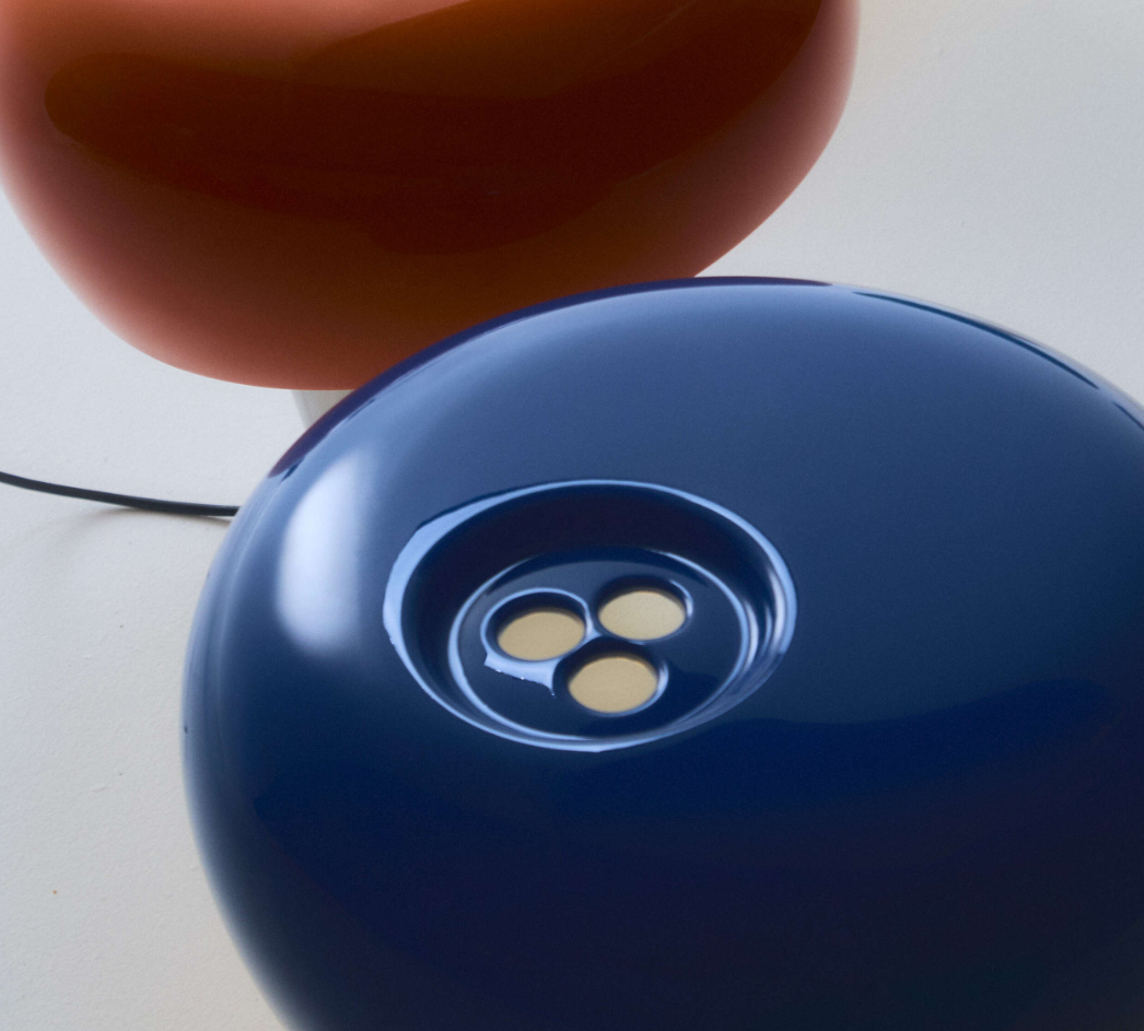 Snoopy Lampada da tavolo in marmo vetro blu