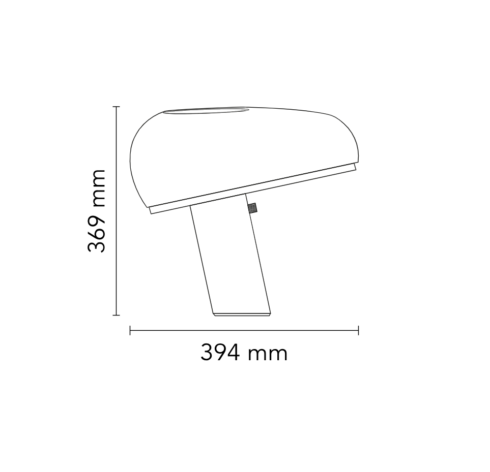 Snoopy Lampada da tavolo in marmo vetro nero