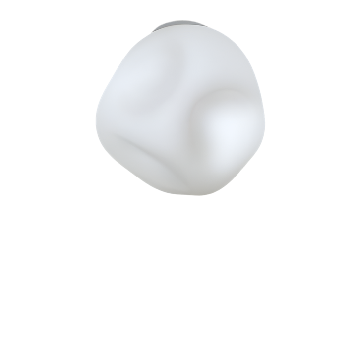 Hoba Lampada parete soffitto media in vetro soffiato bianco