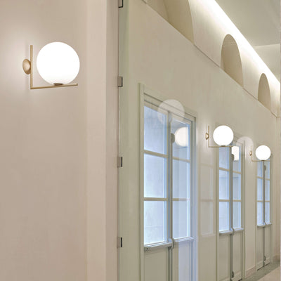 IC Lights C/W1 Lampada da parete soffitto ottone vetro soffiato Ø20 cm.