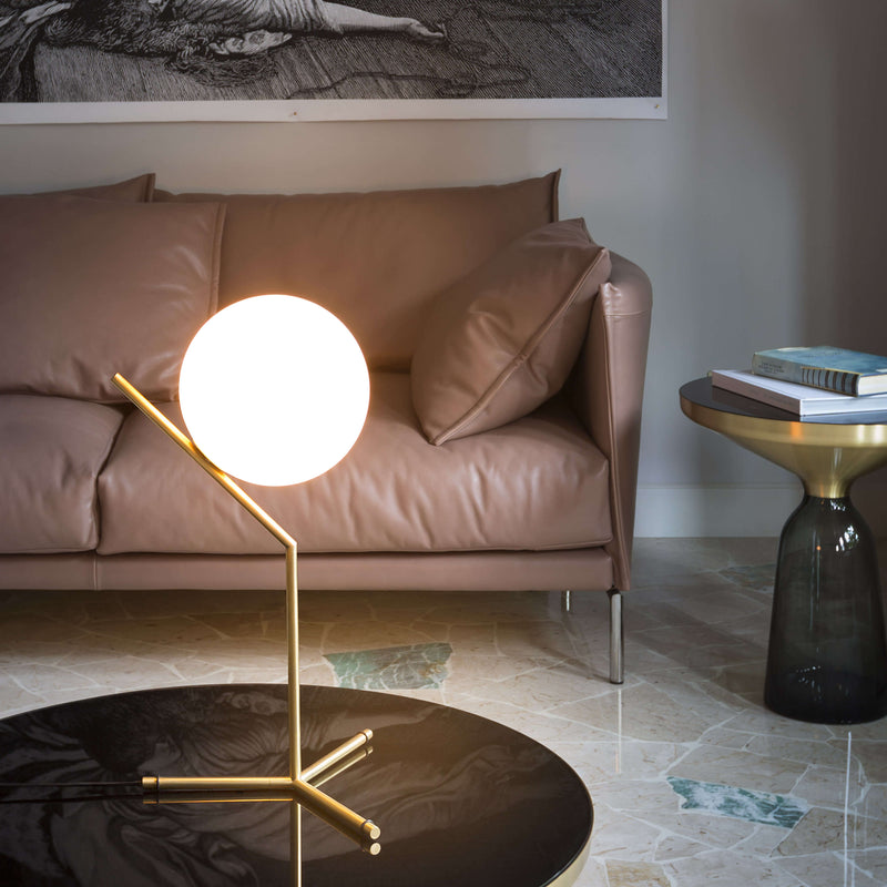 IC Lights T1 High Lampada da tavolo ottone vetro soffiato Ø20 cm.