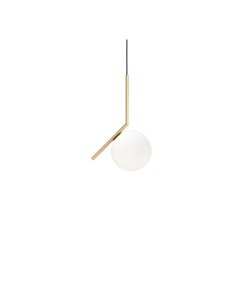 IC Lights S1 Sospensione ottone in vetro soffiato Ø20 cm.