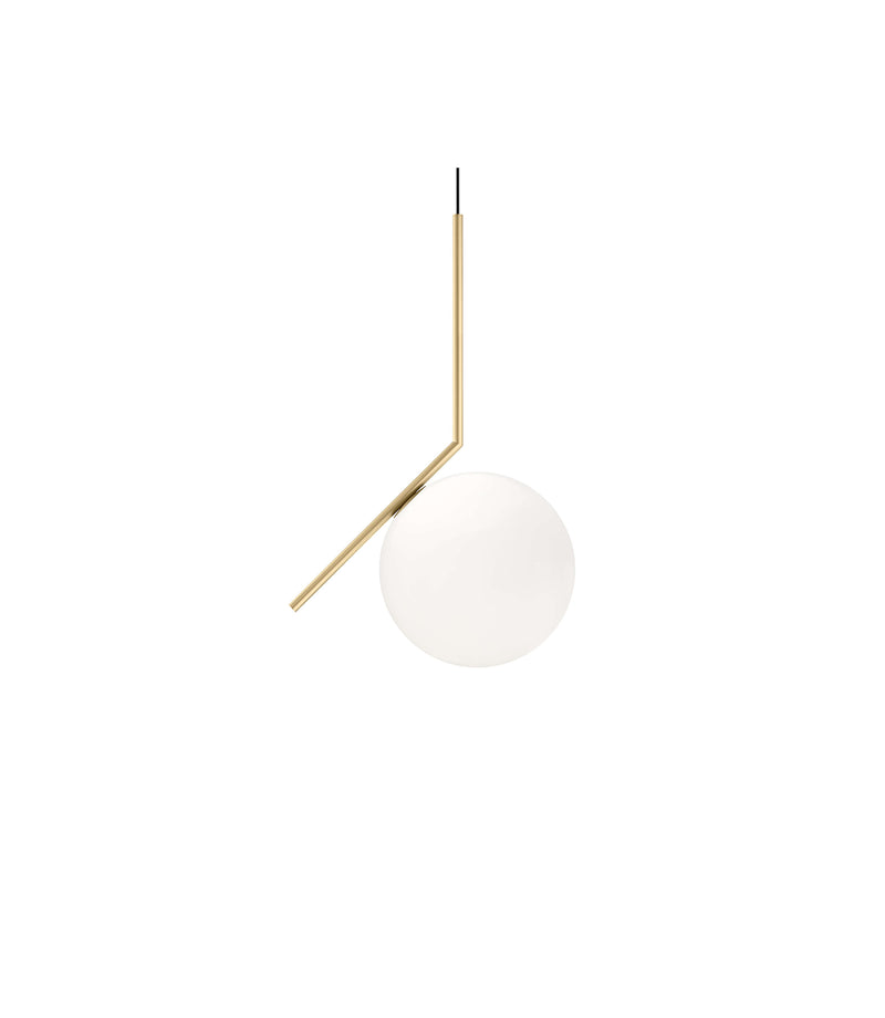 IC Lights S2 Sospensione ottone in vetro soffiato Ø30 cm.