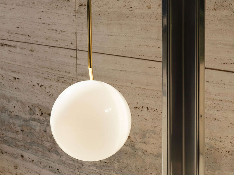 IC Lights S2 Sospensione ottone in vetro soffiato Ø30 cm.