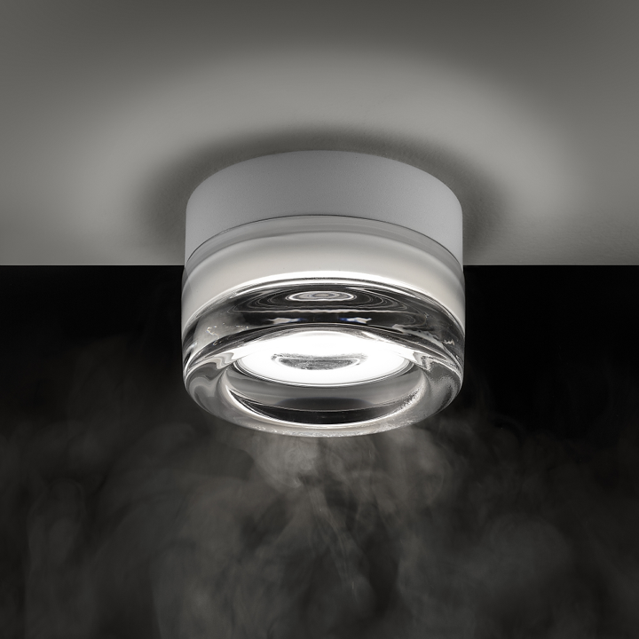 Lolly ap1 trasparente lampada da parete soffitto in metallo e vetro