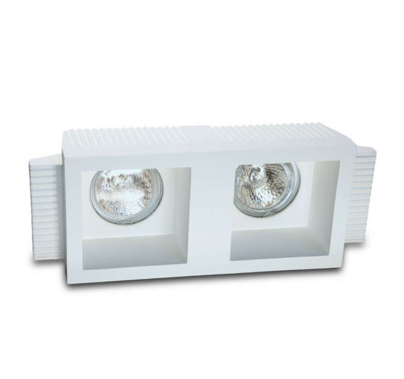 0023 Faretto Incasso gesso 2 luci GU10