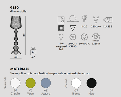 Kabuki Nero Lampada da terra per interno