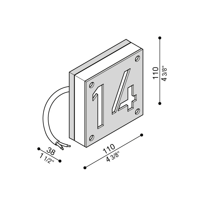 Kobo 110 Code Applique lampada da parete per esterno in policarbonato IP66