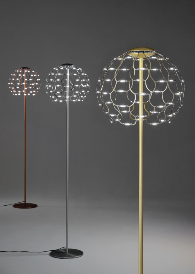 Lamoi lampada da terra Led 49W oro