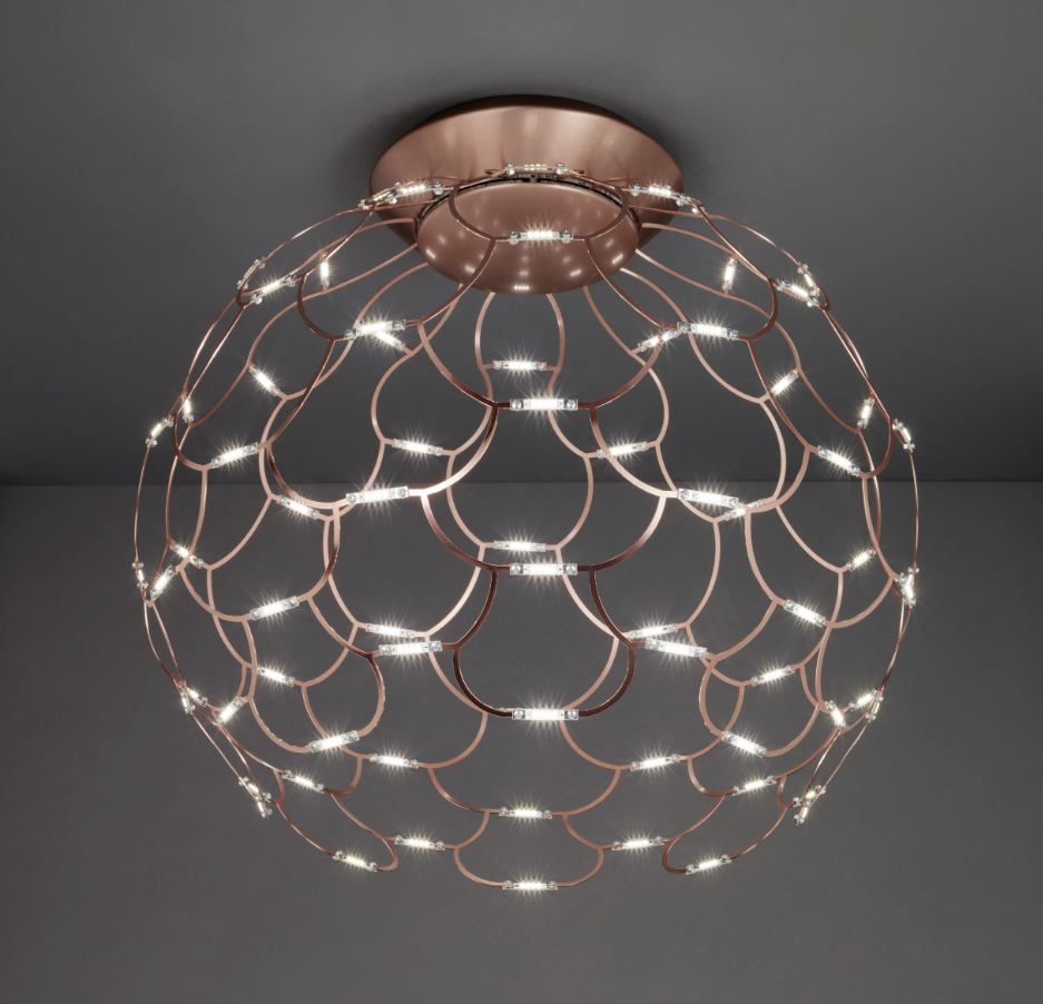 Lamoi soffitto piccola Led 49W rame Push DALI 0-10V 1-10V