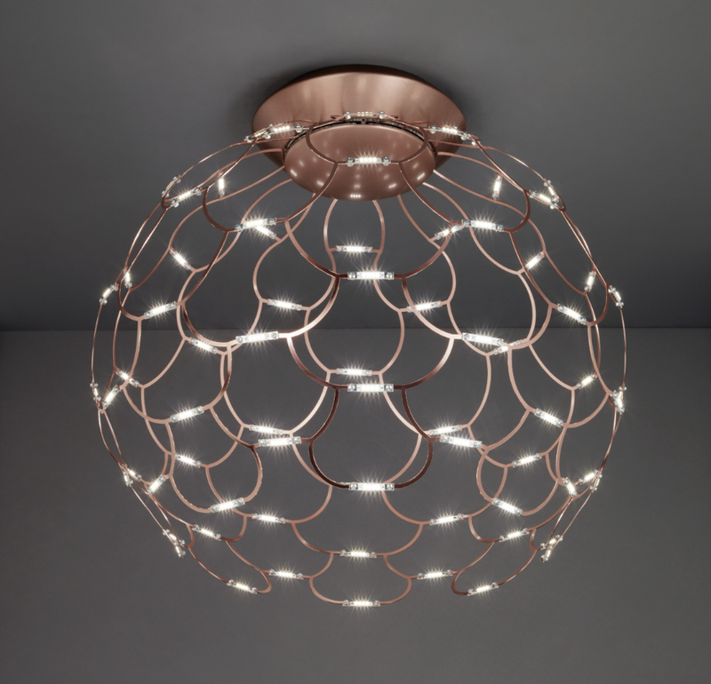 Lamoi soffitto piccola Led 49W rame Push DALI 0-10V 1-10V