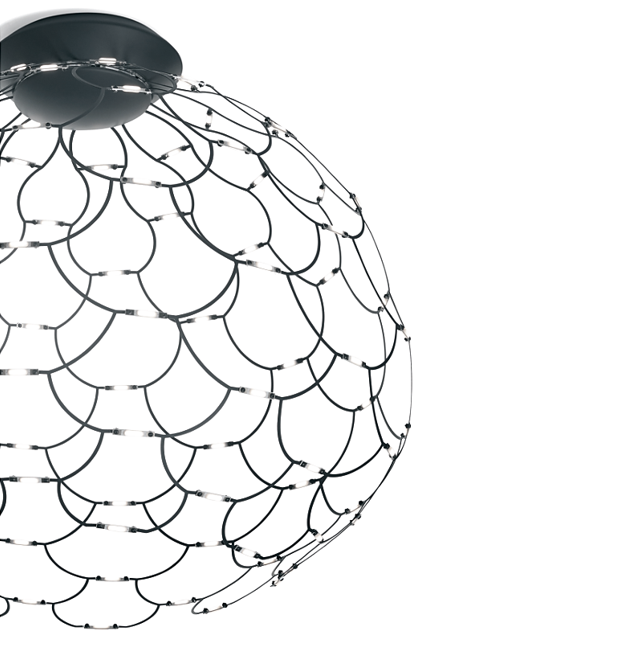 Lamoi soffitto grande Led 99W cromo On/Off