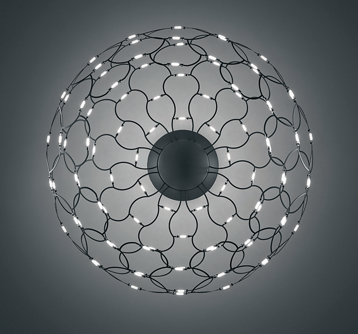 Lamoi soffitto grande Led 99W cromo Push DALI 0-10V 1-10V