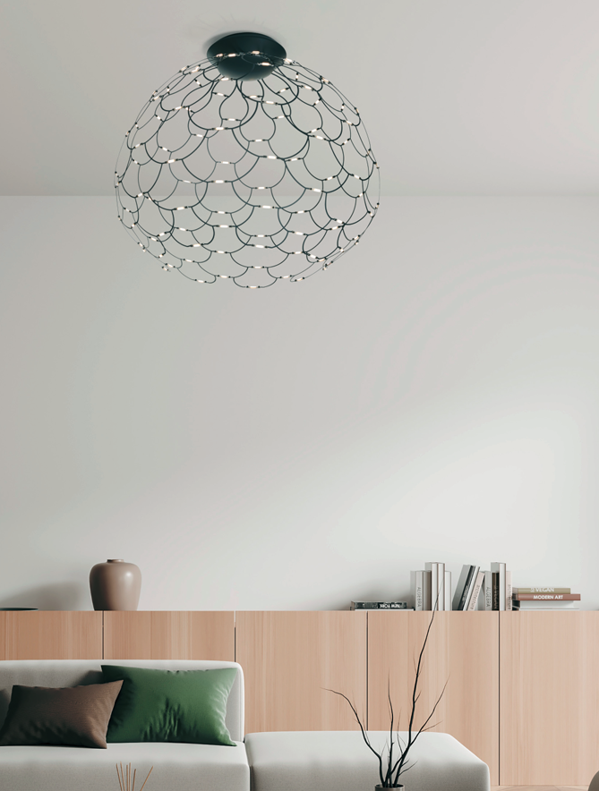 Lamoi soffitto grande Led 99W cromo Push DALI 0-10V 1-10V
