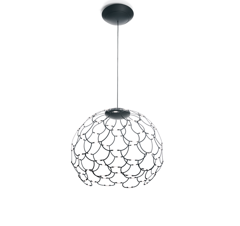 Lamoi sospensione media Led 72W nero opaco Push DALI 0-10V 1-10V