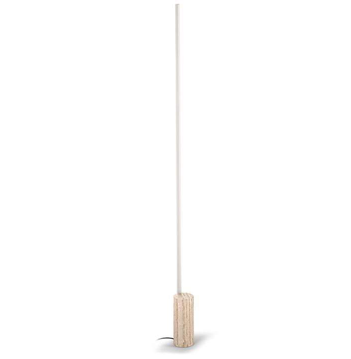 Hilow Line Lampada terra LED 39W 2700K base in travertino bianco