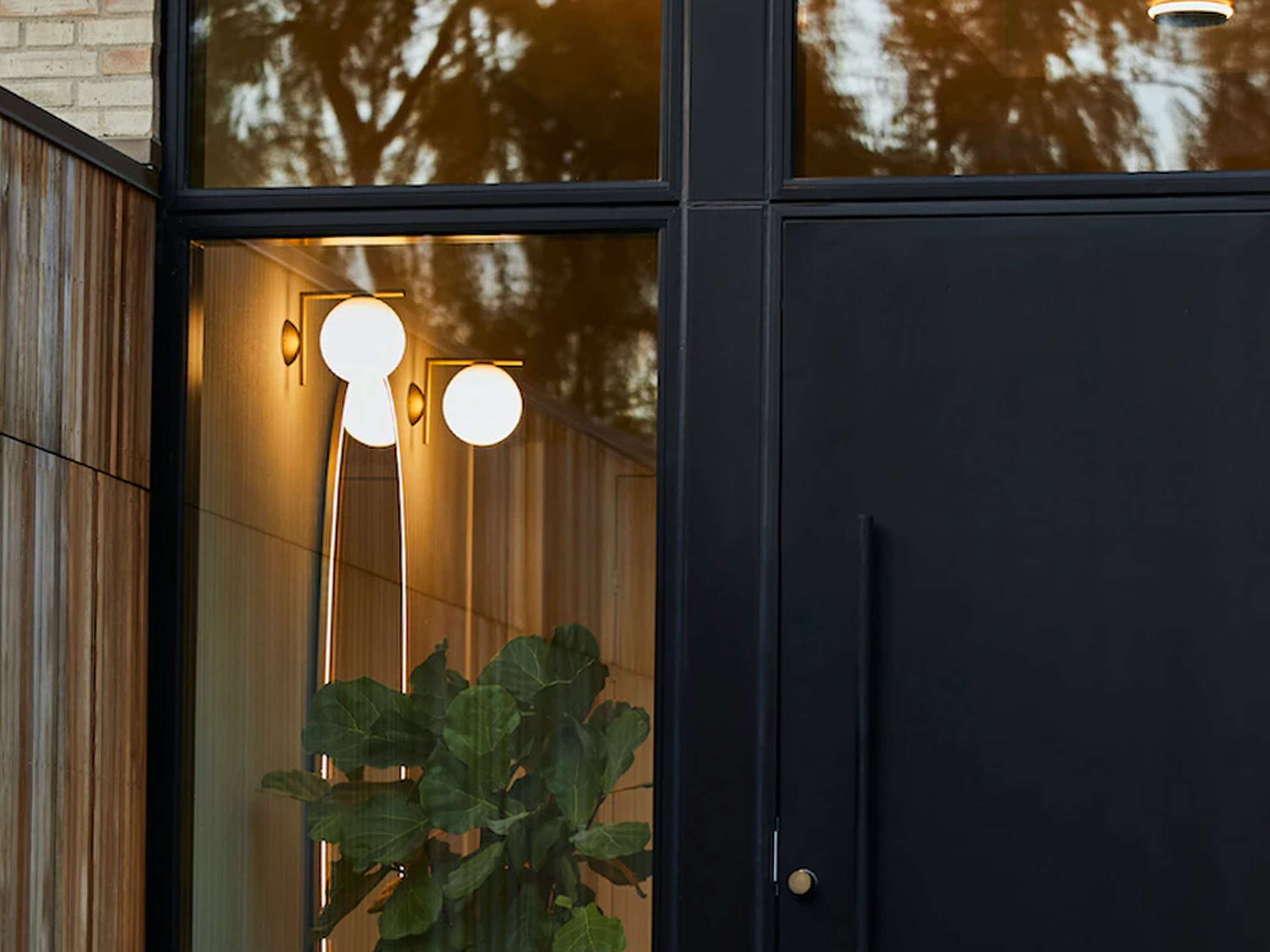 IC Lights C/W2 Lampada da parete soffitto ottone vetro soffiato Ø30 cm.