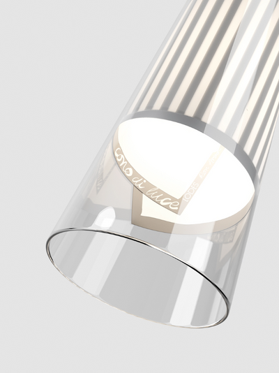 Cono di Luce large Lampadario sospensione LED in vetro soffiato e PCB