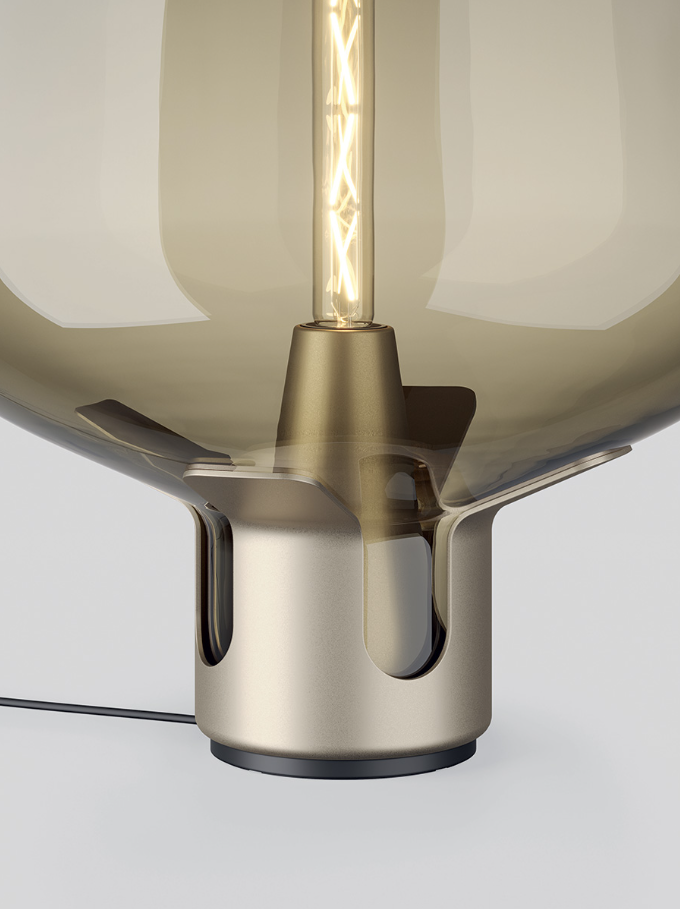 Flar medium Lampada da tavolo in vetro soffiato miele