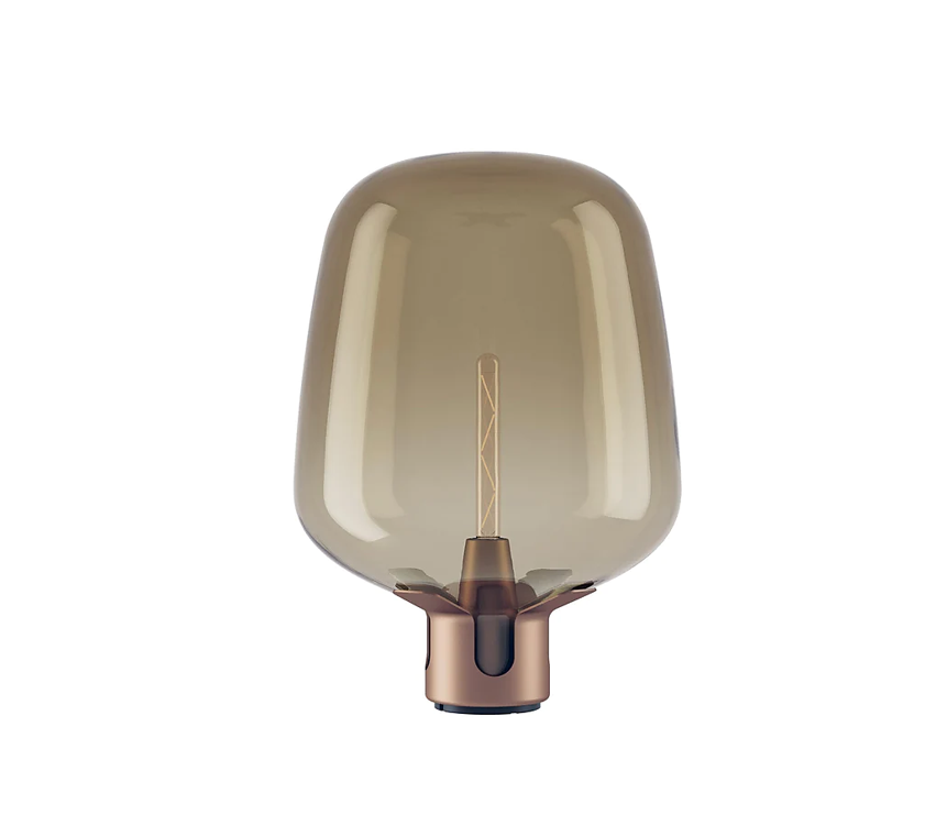 Flar large Lampada da tavolo in vetro soffiato miele