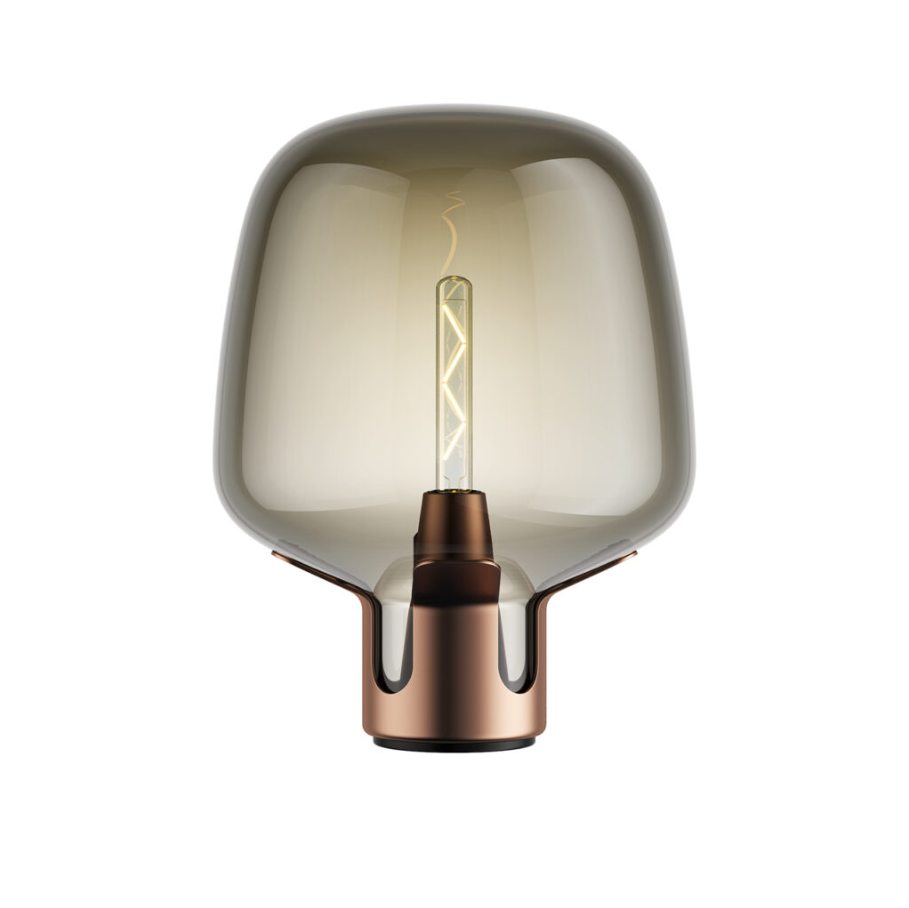 Flar medium Lampada da tavolo in vetro soffiato miele