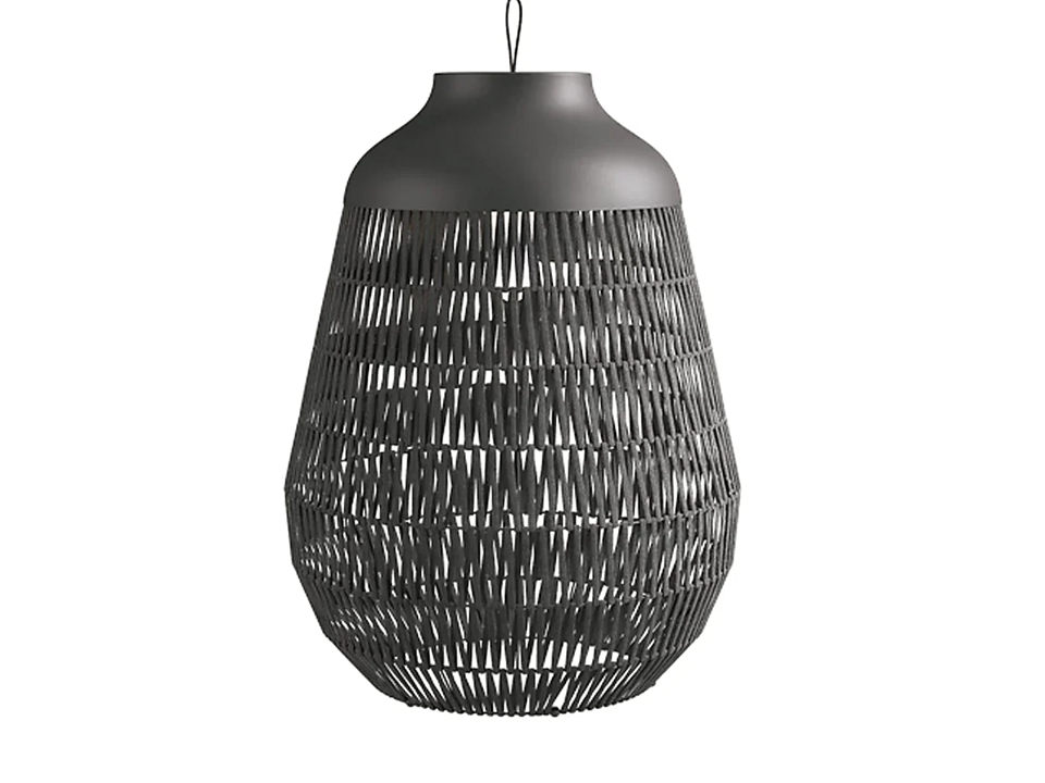 Stitch Large Lampada da terra per esterno in metallo e tessuto antracite