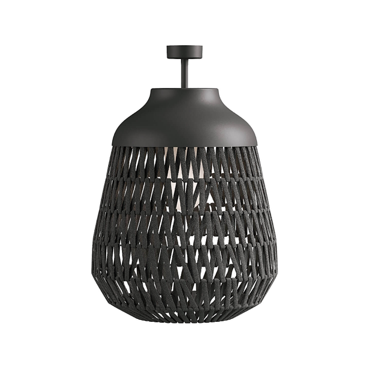Stitch Medium Lampada da soffitto per esterno in metallo e tessuto antracite