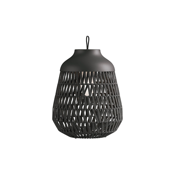 Stitch Medium Lampada da tavolo terra per esterno in metallo e tessuto antracite