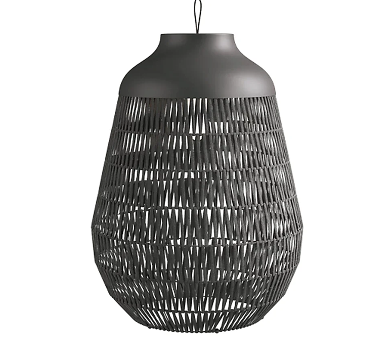 Stitch Mega Lampada da terra per esterno in metallo e tessuto antracite