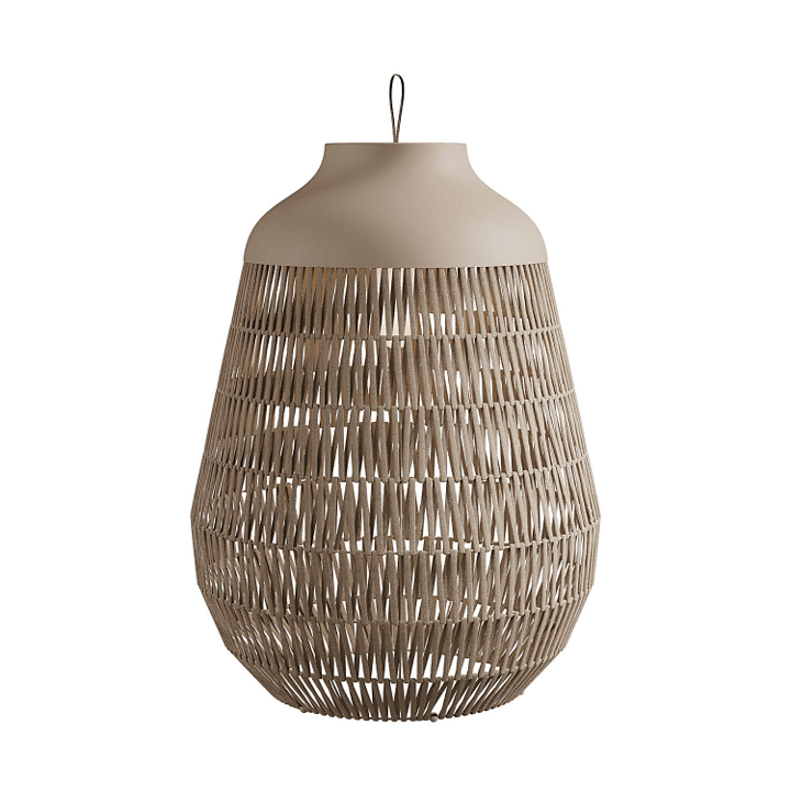 Stitch Mega Lampada da terra per esterno in metallo e tessuto avorio tenue