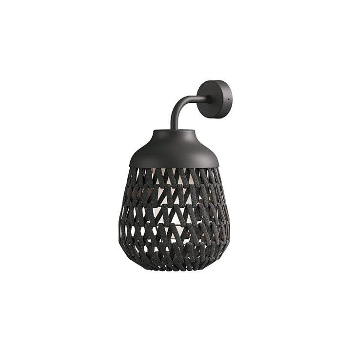 Stitch Small Wall Lampada da parete per esterno in metallo e tessuto antracite