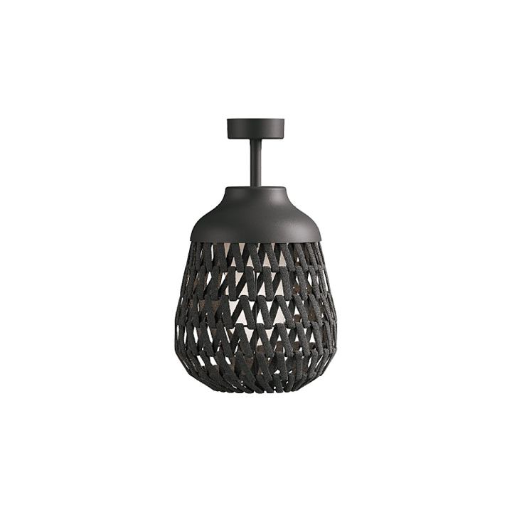 Stitch Small Lampada da soffitto per esterno in metallo e tessuto antracite