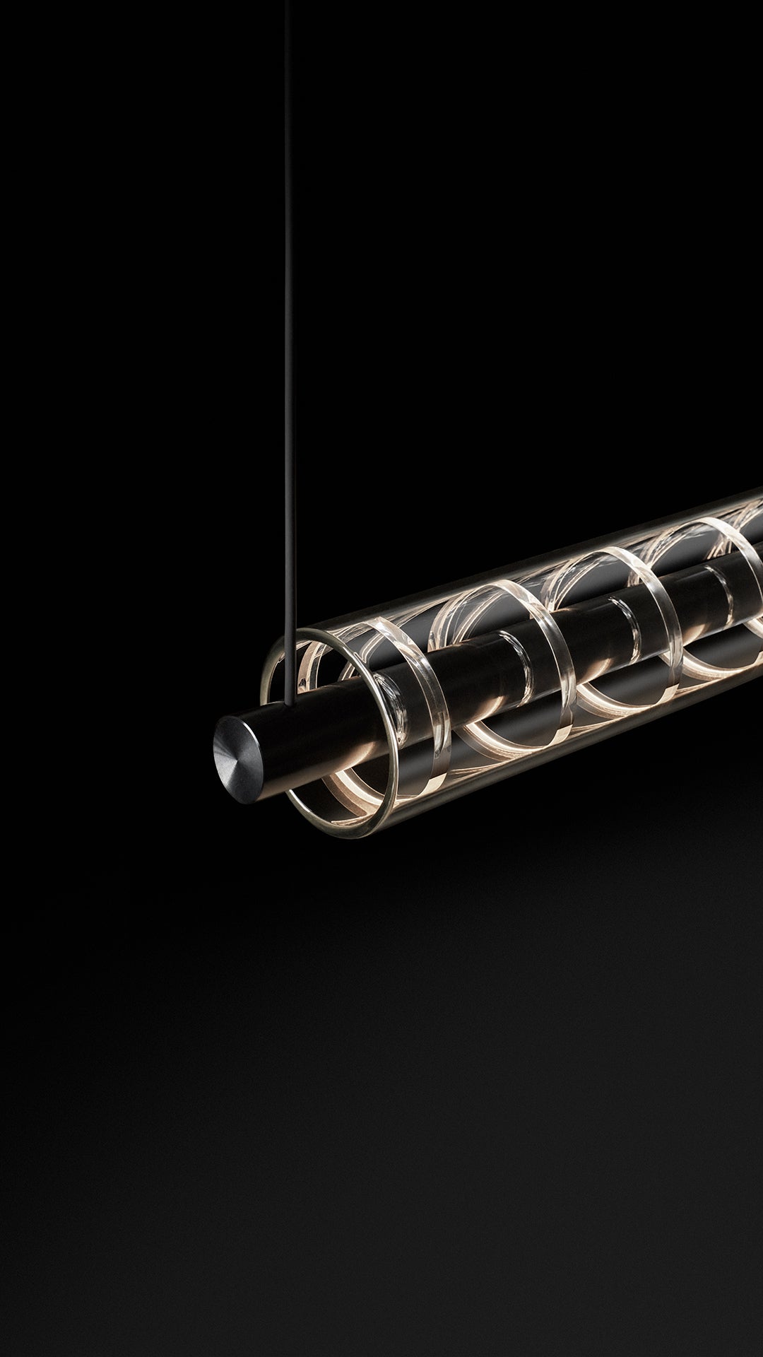 Loop 1300 2M Lampadario sospensione led dimer dali Oro Spazzolato