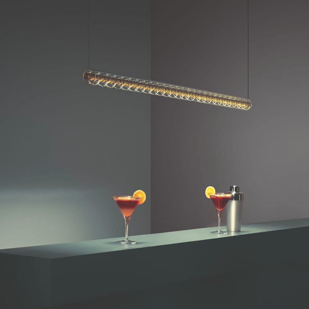 Loop 1300 2M Lampadario sospensione led dimer dali Oro Spazzolato