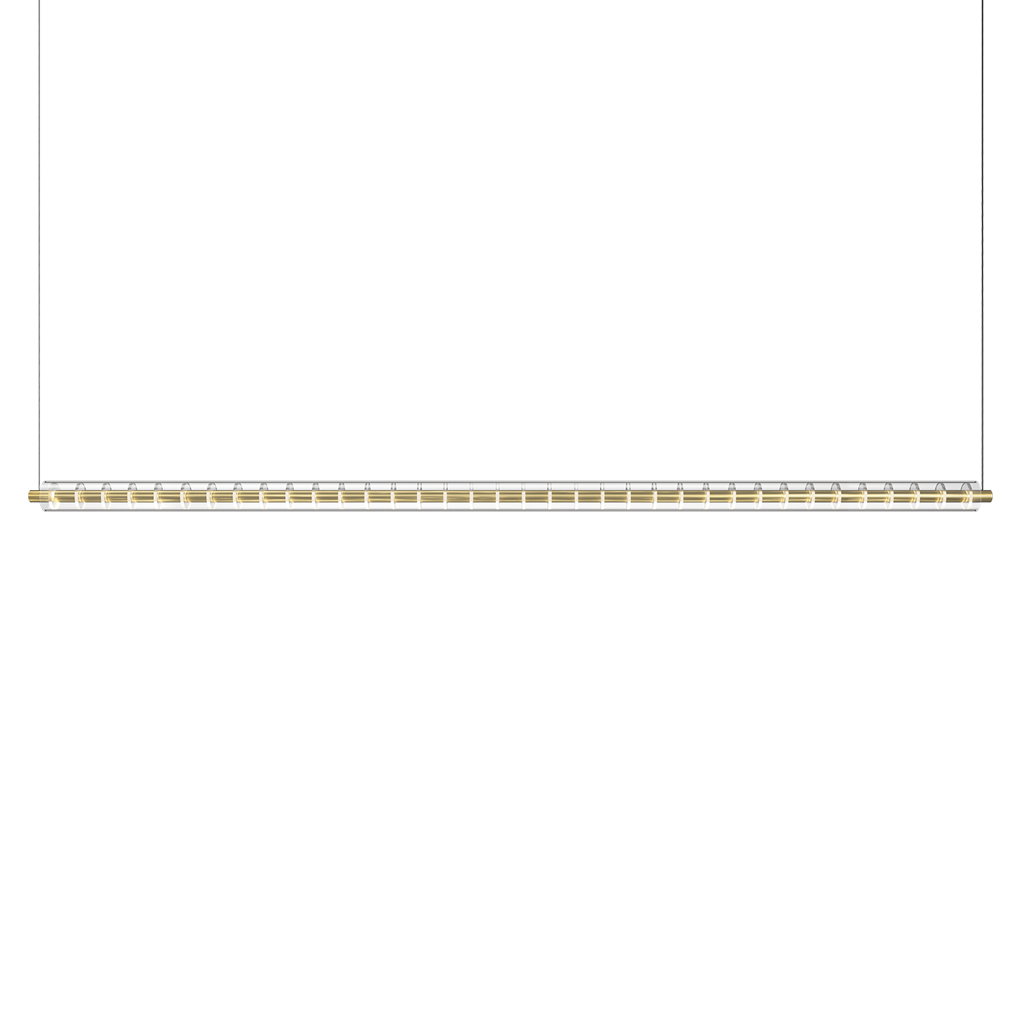 Loop 1800 base 2M Lampadario sospensione led on/off Oro Spazzolato